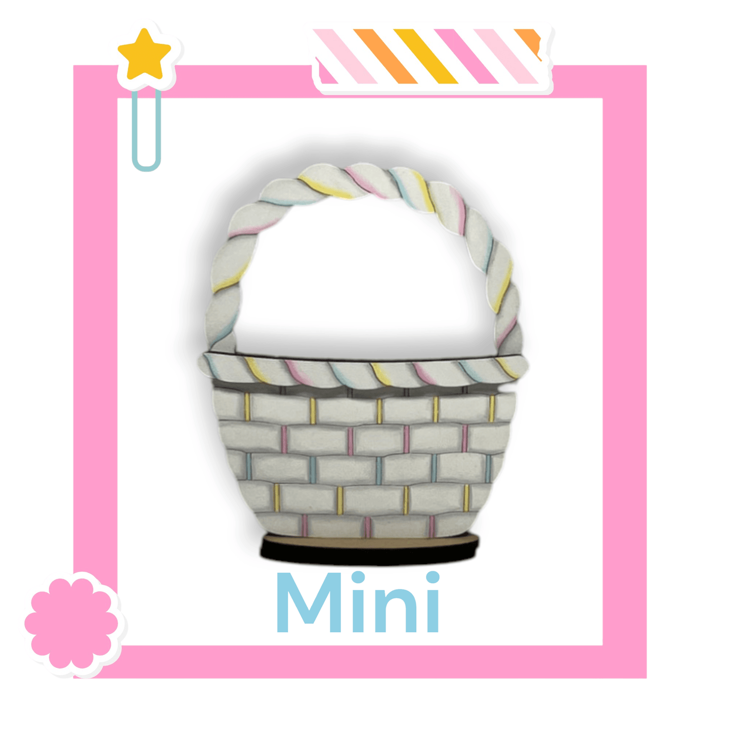 a picture of a basket with a name on it