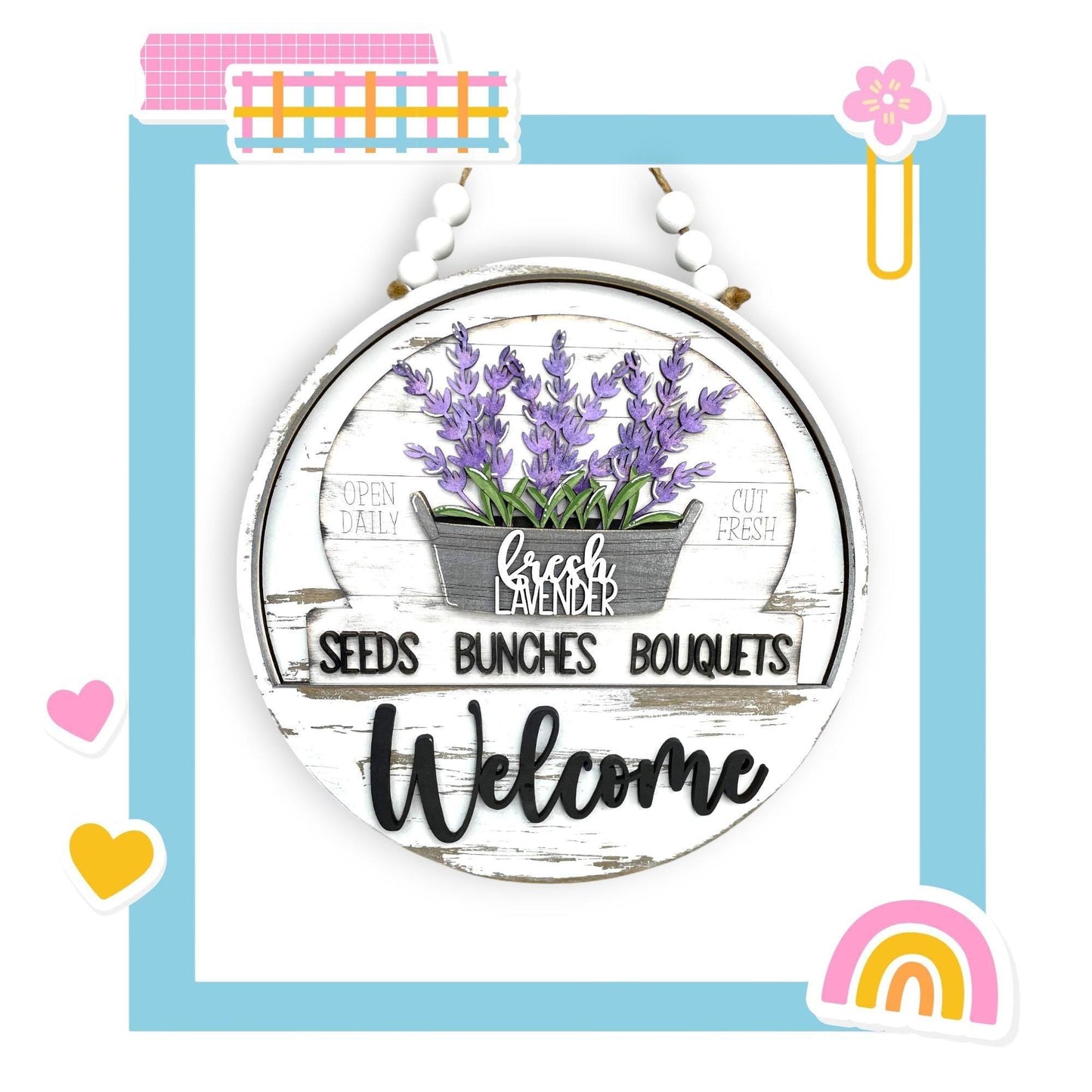 a sign that says seeds, bunnies, bouquets, welcome