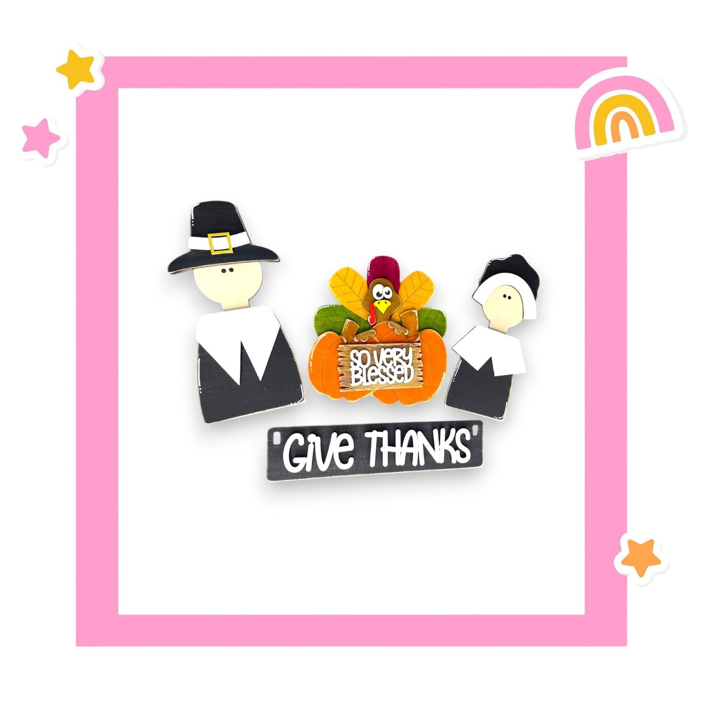 a picture of a thanksgiving card with the words give thanks