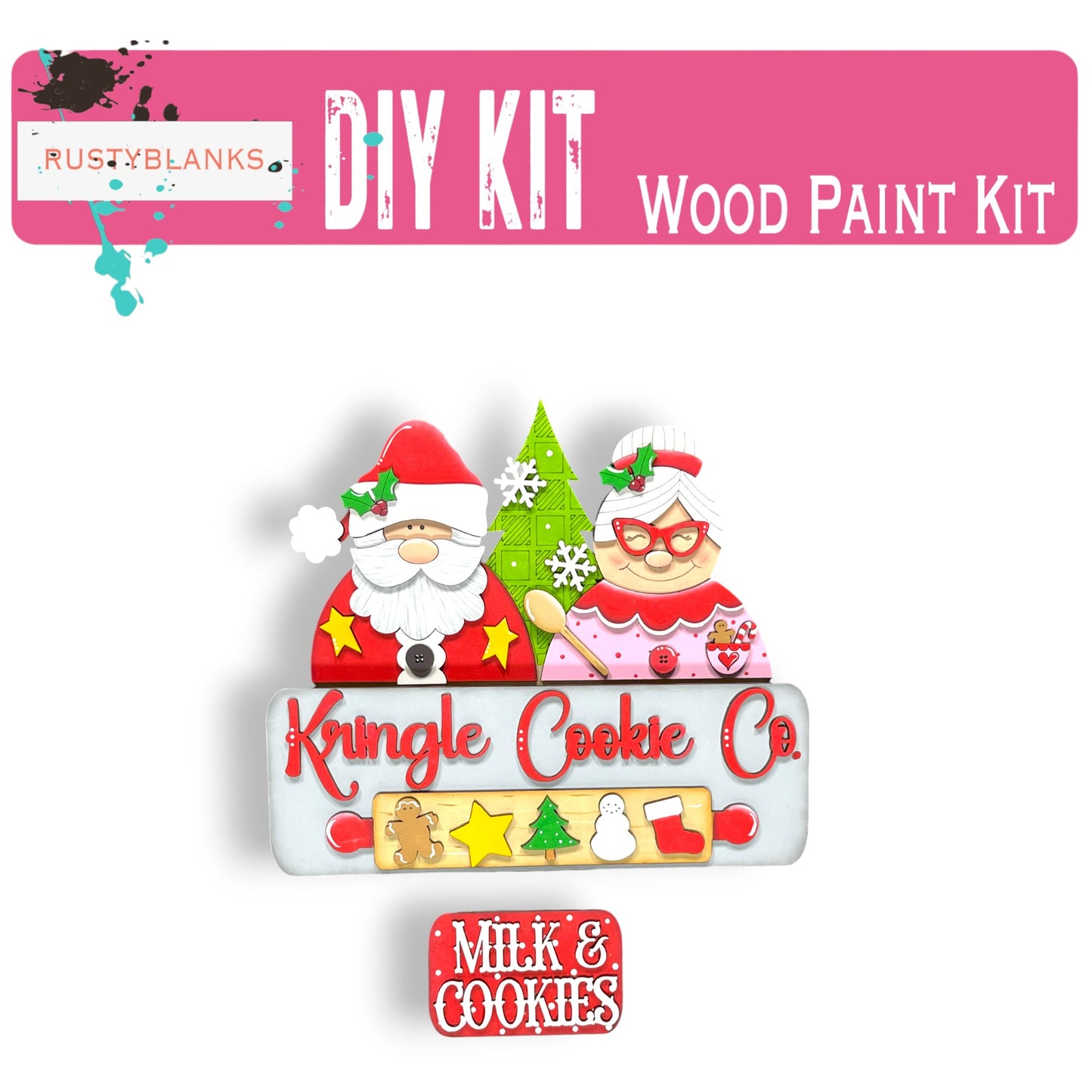 a picture of a wooden santa clause sign