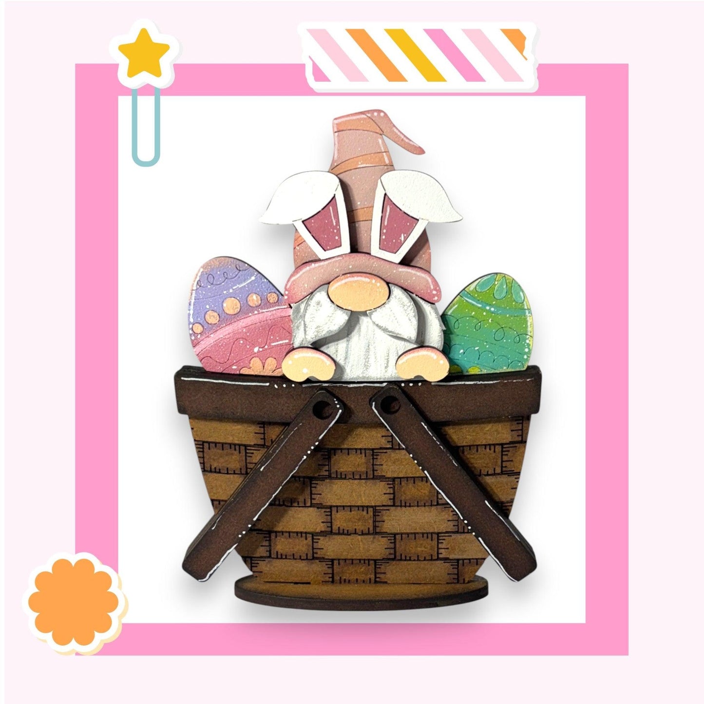 a picture of a basket of easter eggs