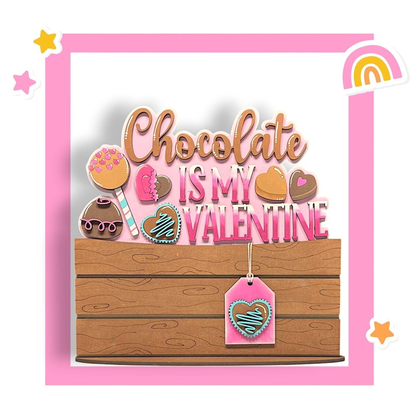 a valentine's day card with a box of cookies