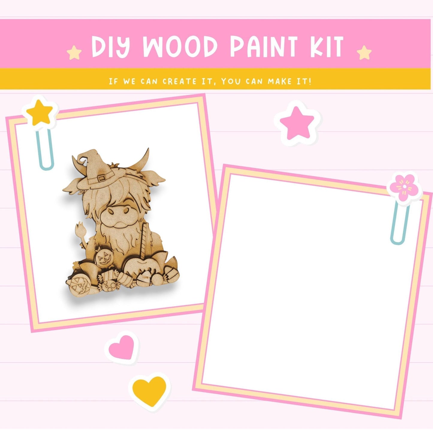 a wooden craft kit with a picture of an elephant