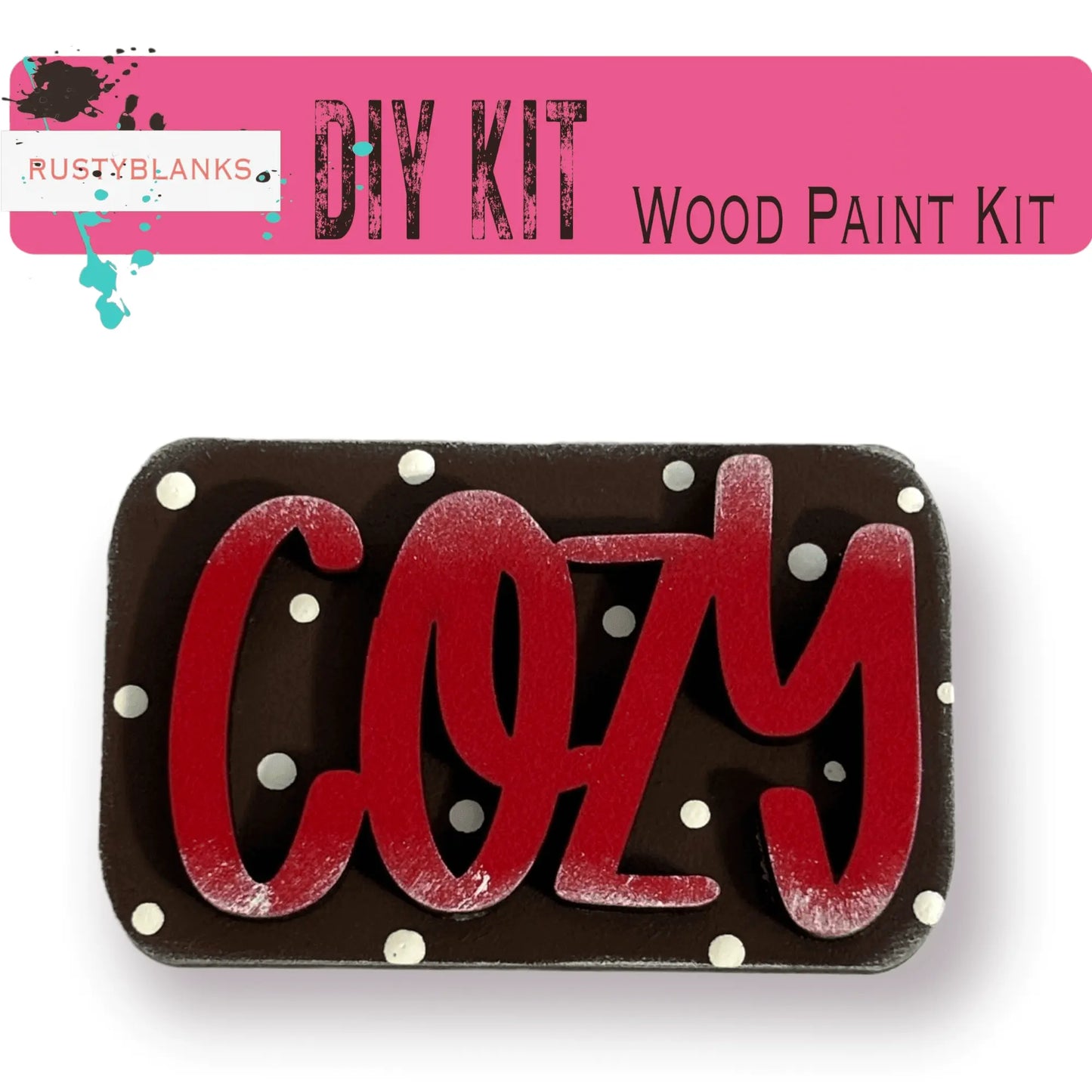 a wooden sign that says cozy on it