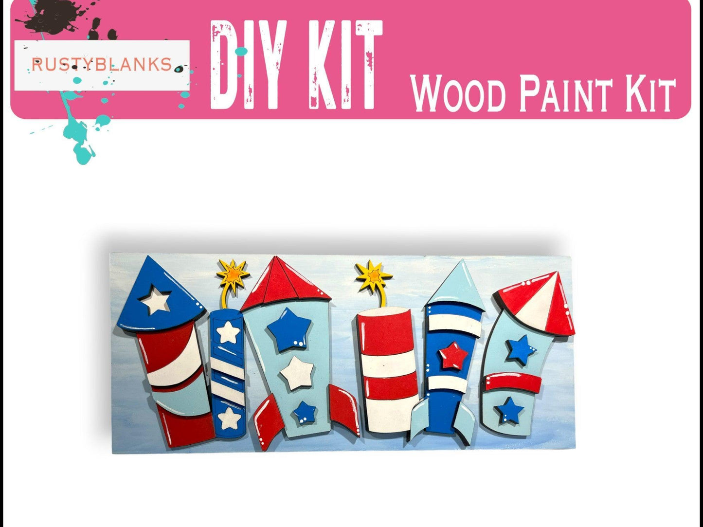 a picture of a wooden painting kit for kids