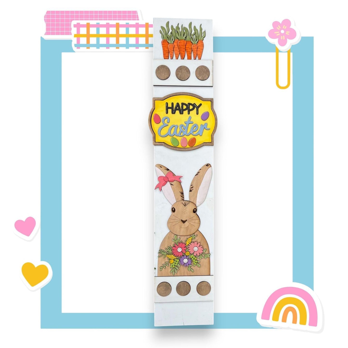 a cardboard box with a picture of a bunny on it