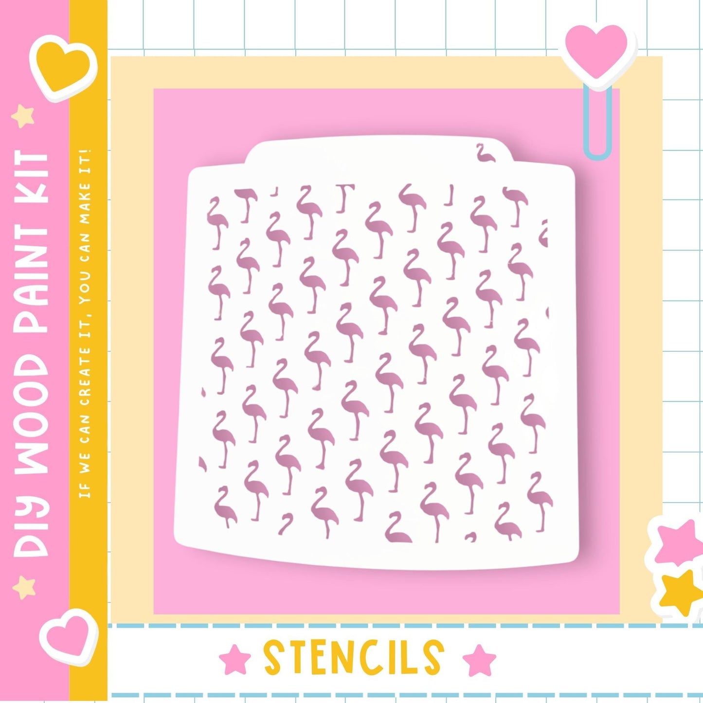 a pink background with a repeating pattern of pink flamingos on a white background.