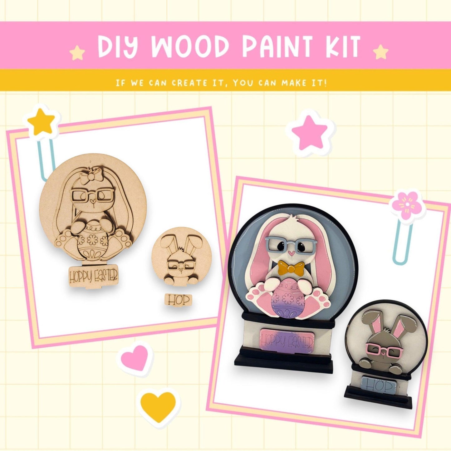 a wooden craft kit with a picture of an owl