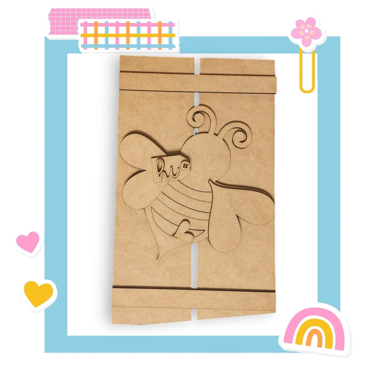 a piece of cardboard with a picture of a mouse and a mouse on it