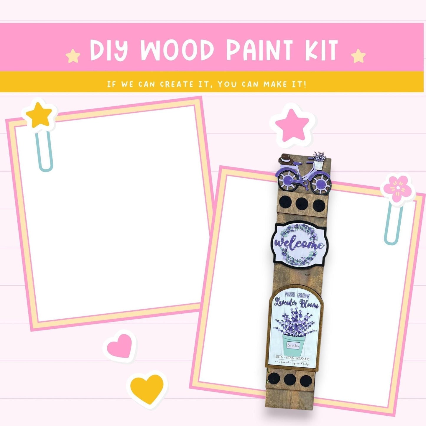 a craft kit with a picture of a bike