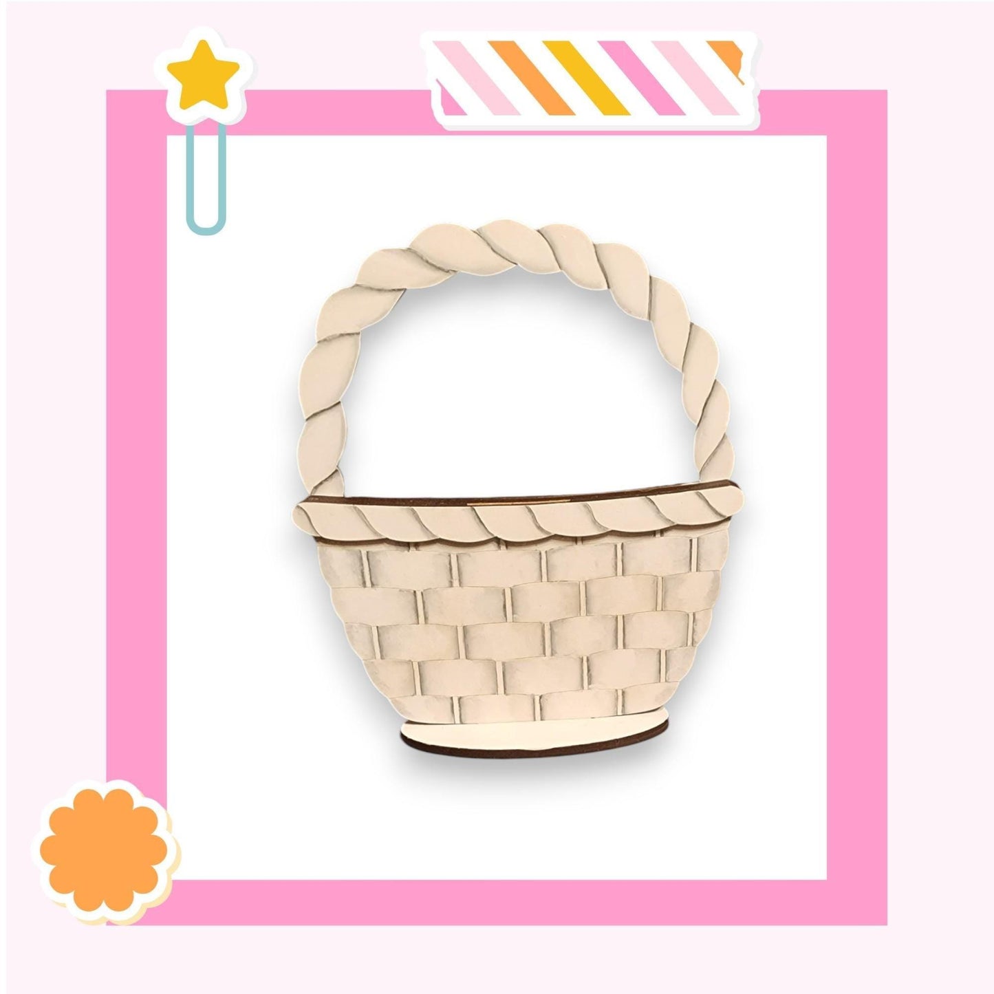 a picture of a basket with a star on it