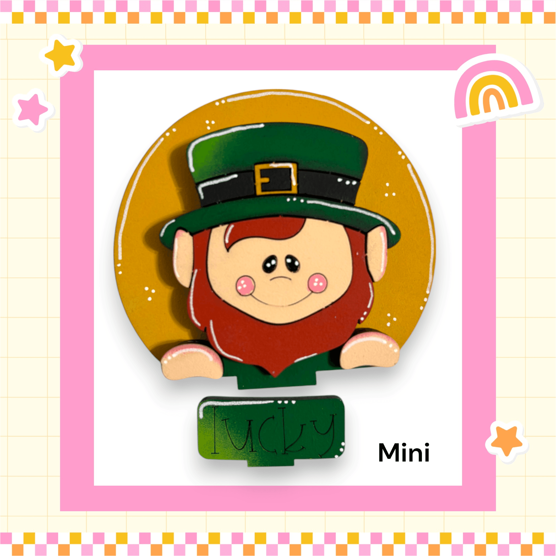 a st patrick's day card with a lepreite