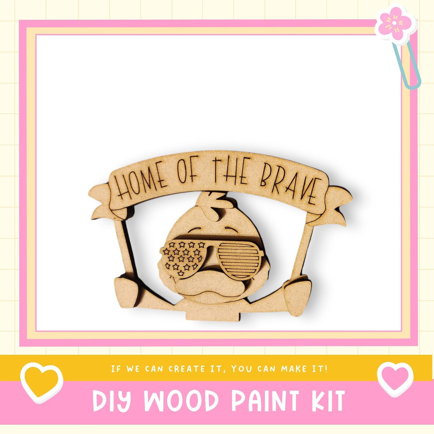 a wooden sign that says home of the brave