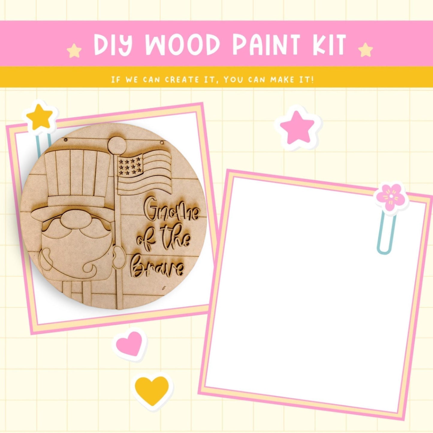 a wooden craft kit with a picture of a chair