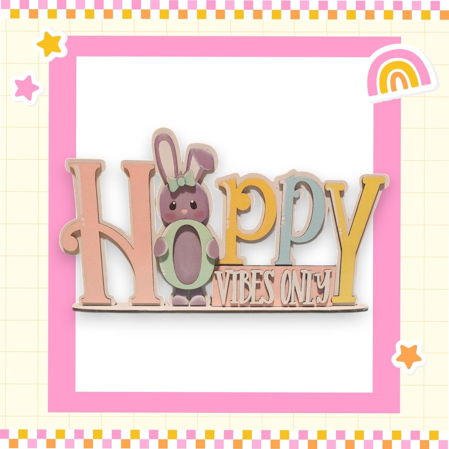 a wooden sign that says happy vibes out