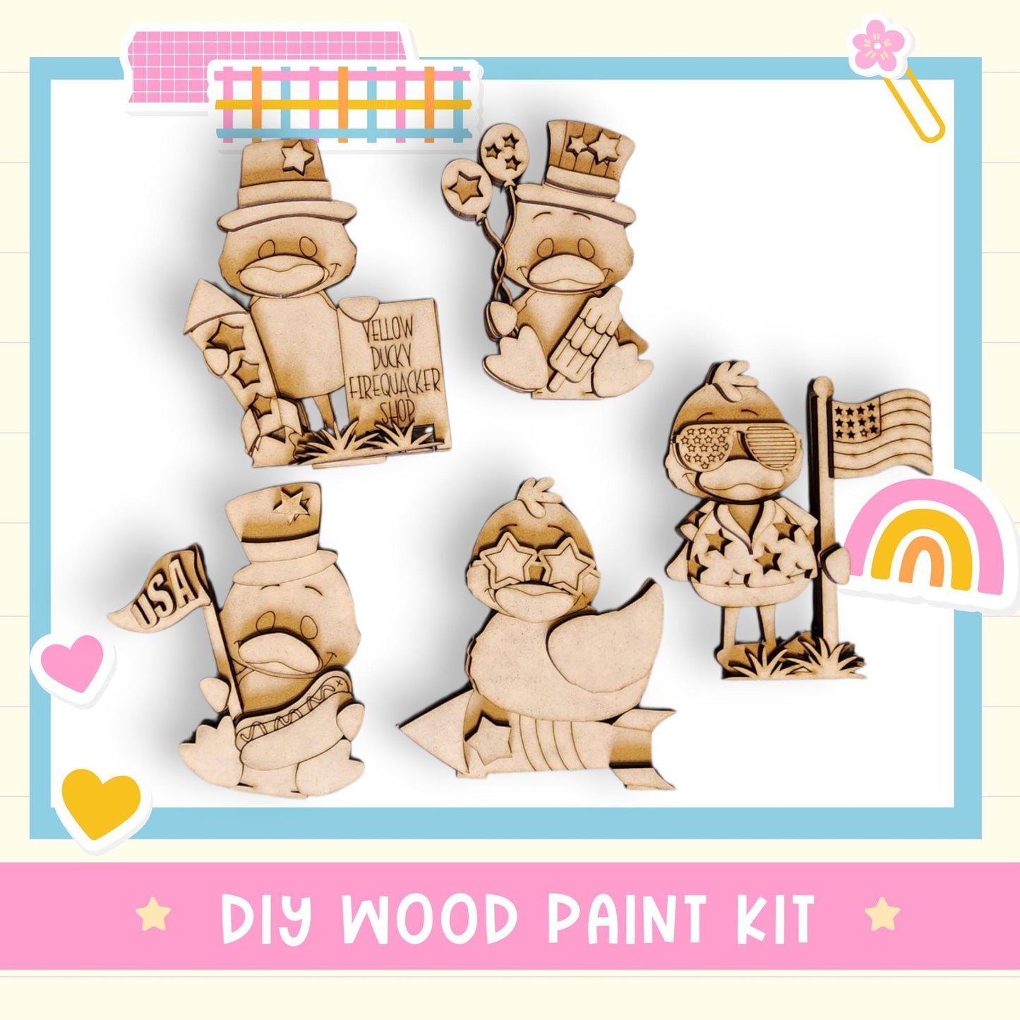 a picture of a wooden craft kit of some kind