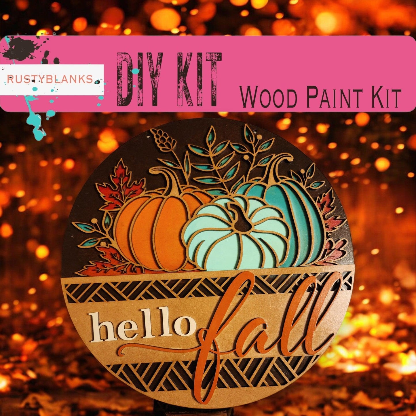 Hello Fall Front Door Decor | Fall Door Hanger | Hello Fall Pumpkins | Fall Door Hanger | Housewarming Gift | Home Decor | Wreath RusticFarmhouseDecor