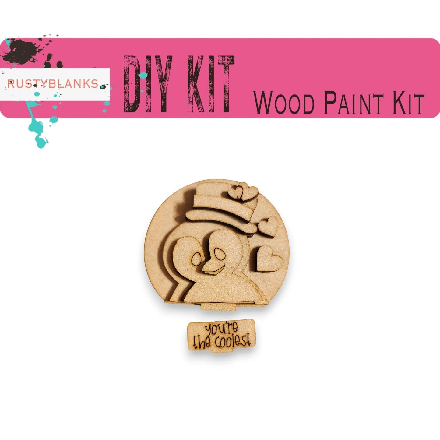 a wooden craft kit with a picture of a bird