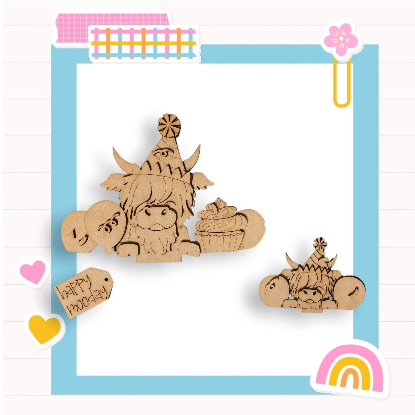 a picture of a wooden cutout of a cow