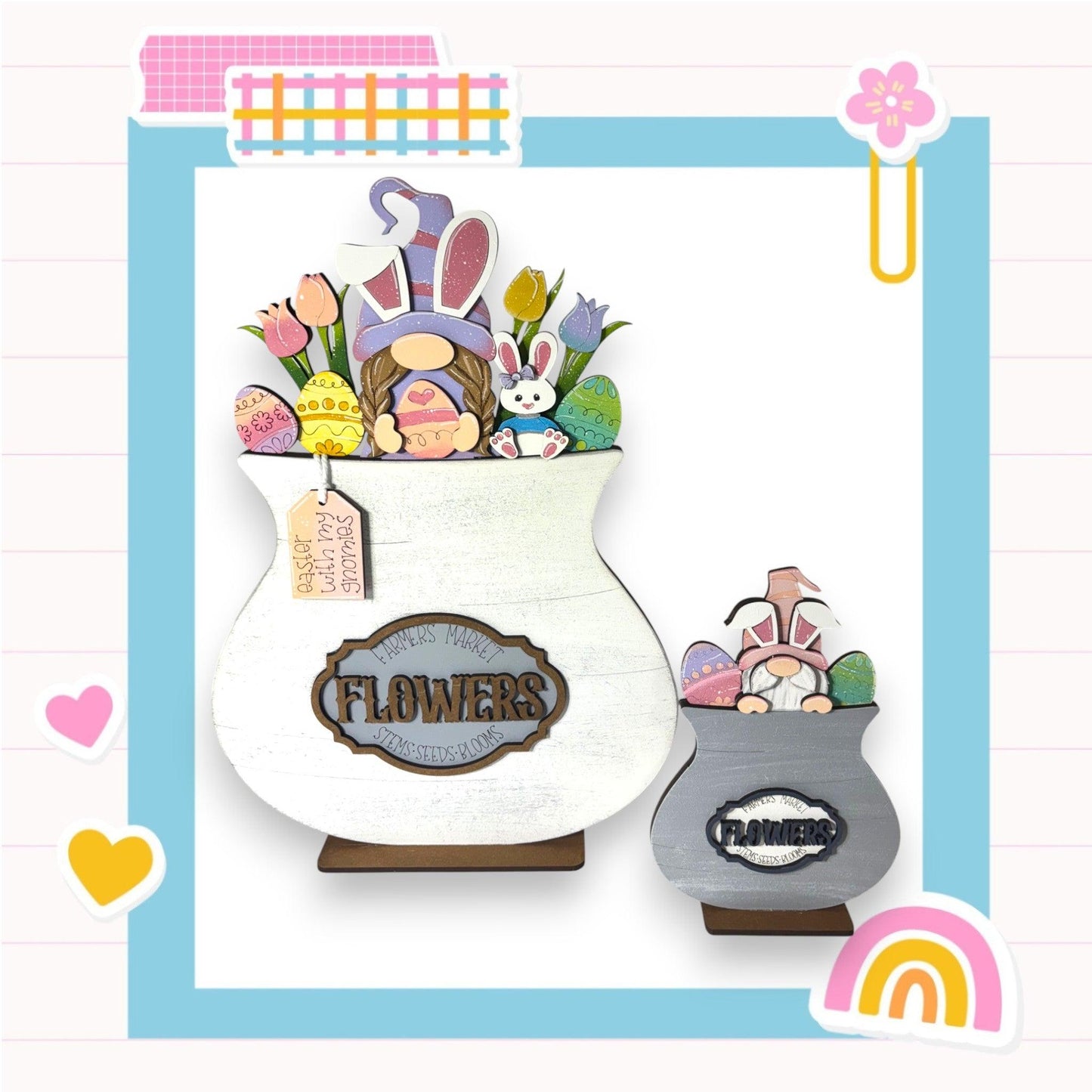 a white vase filled with lots of different items