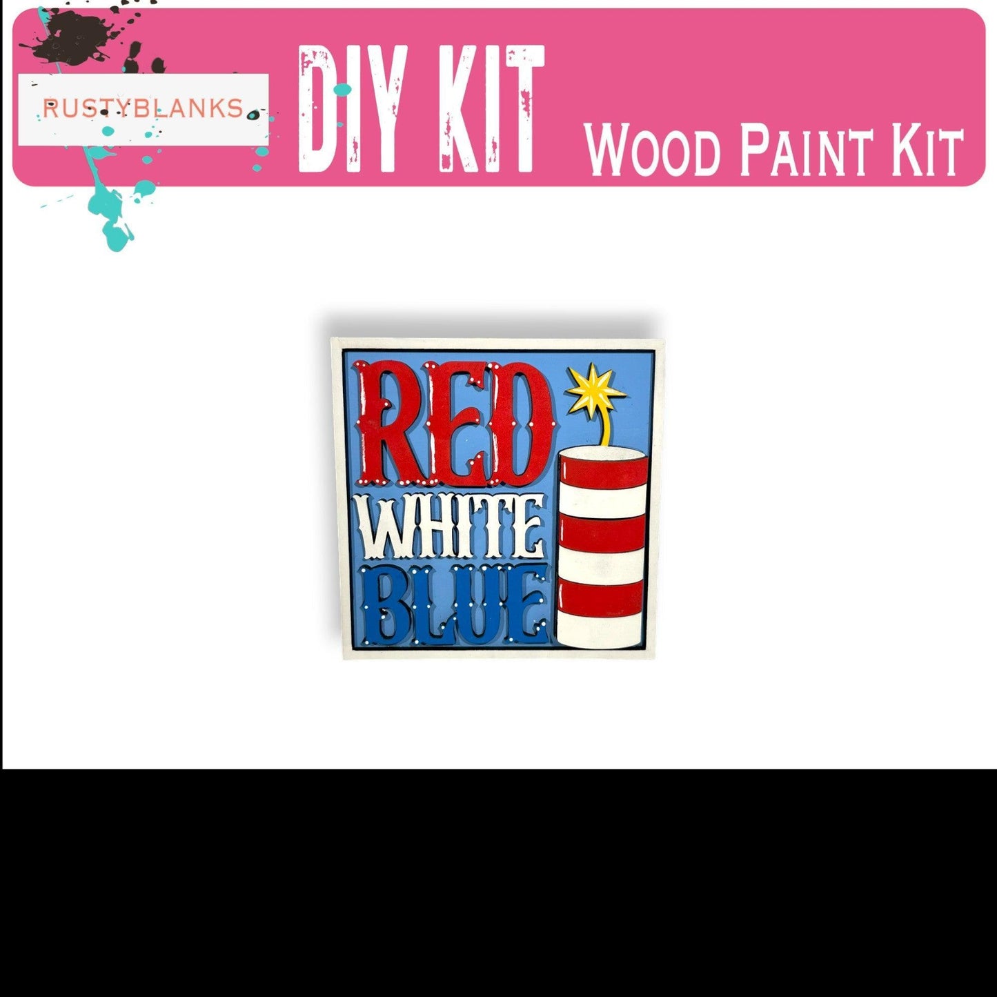 a picture of a red white and blue pin