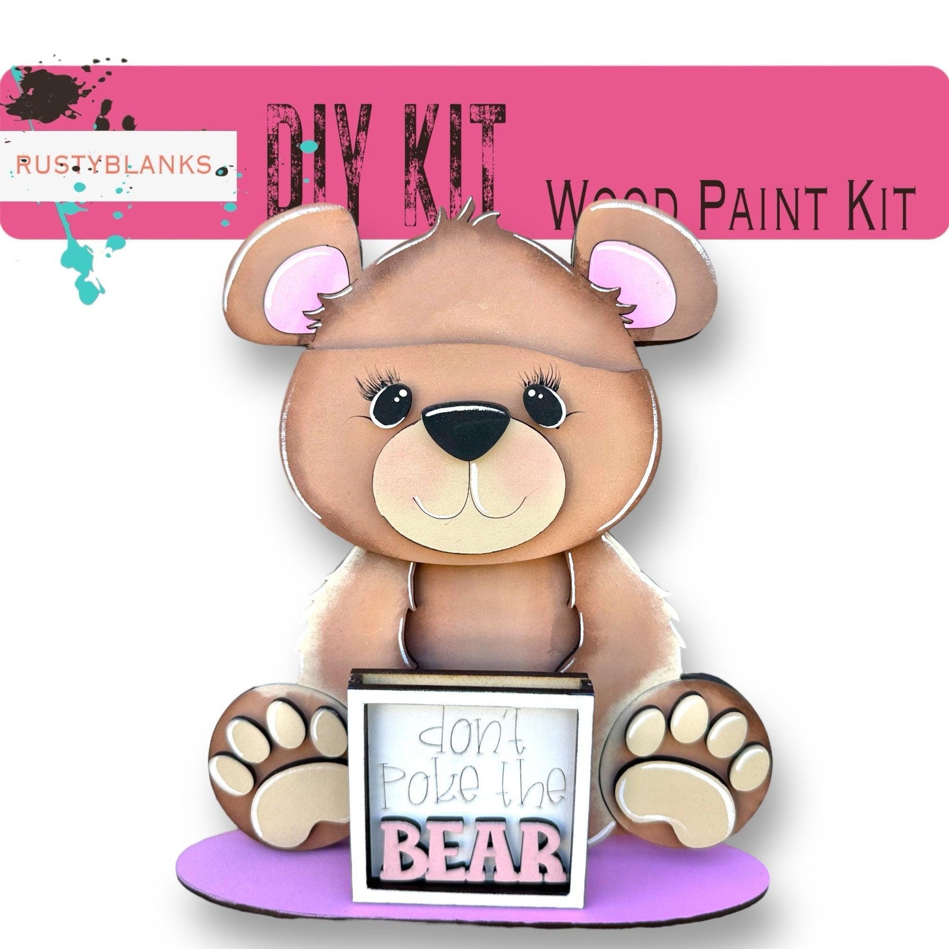 Bear Interchangeable Animal with 13 Interchangeable Seasonal Hats, Insert and tile holder, Season DIY Decor - RusticFarmhouseDecor