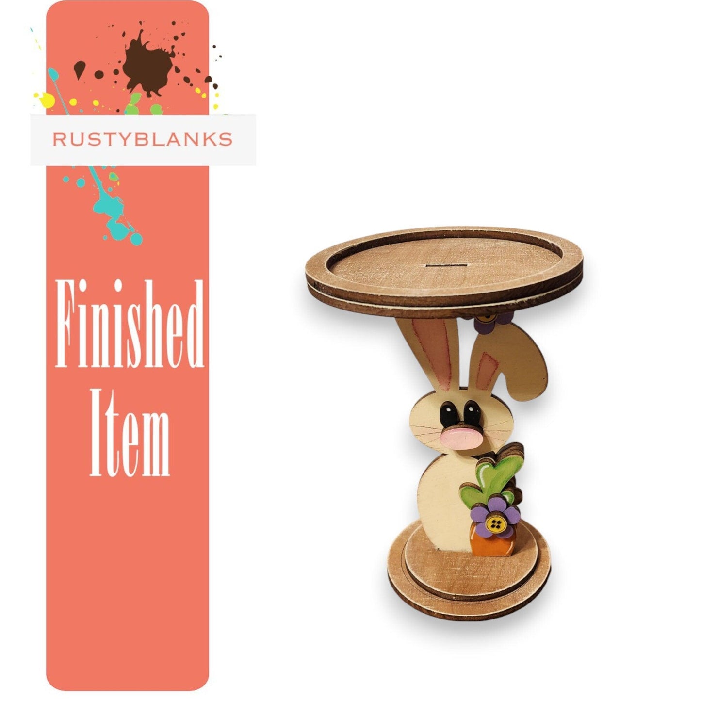 Bunny Candle Holder Finished for You - RusticFarmhouseDecor