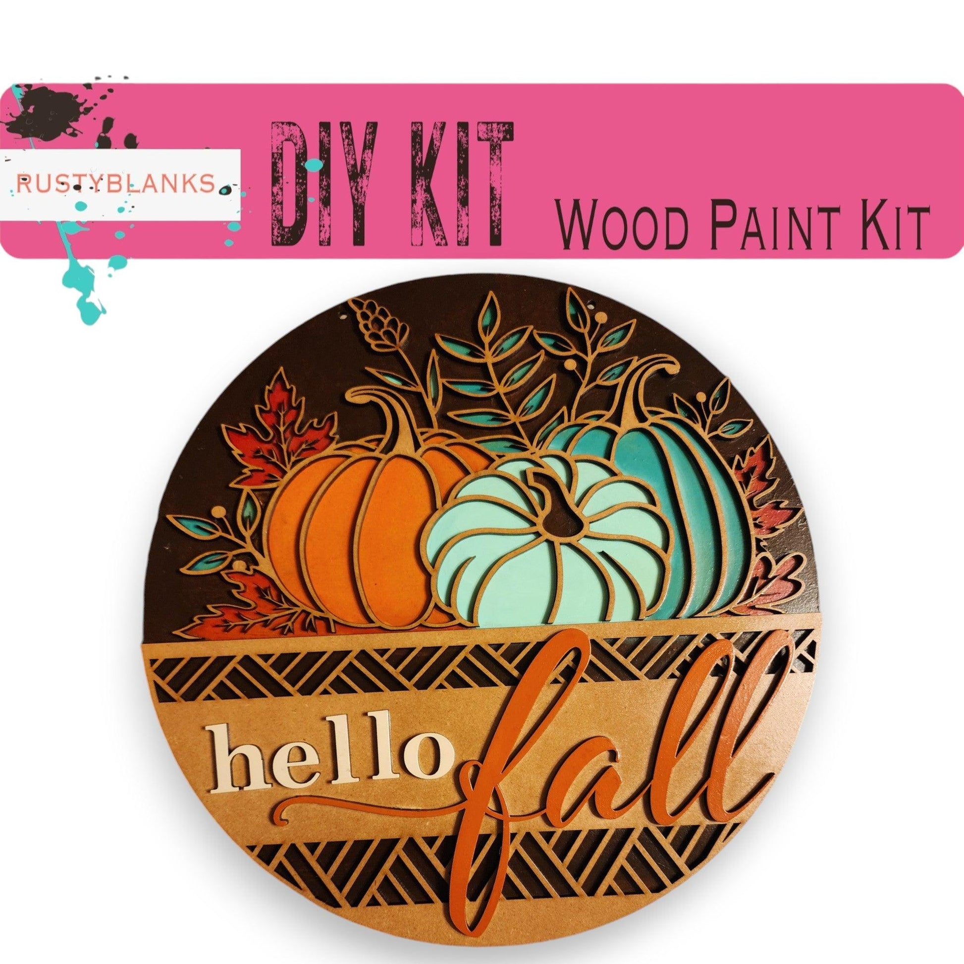 Hello Fall Front Door Decor | Fall Door Hanger | Hello Fall Pumpkins | Fall Door Hanger | Housewarming Gift | Home Decor | Wreath RusticFarmhouseDecor