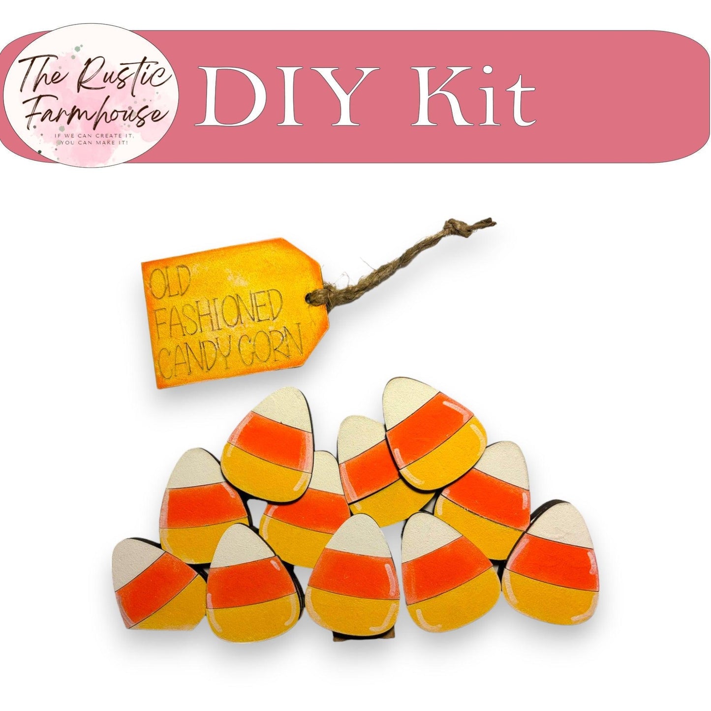 Candy Corn for the Interchangeable Flower Basket Decor - Wood Blank for Painting - Inserts for Basket - RusticFarmhouseDecor