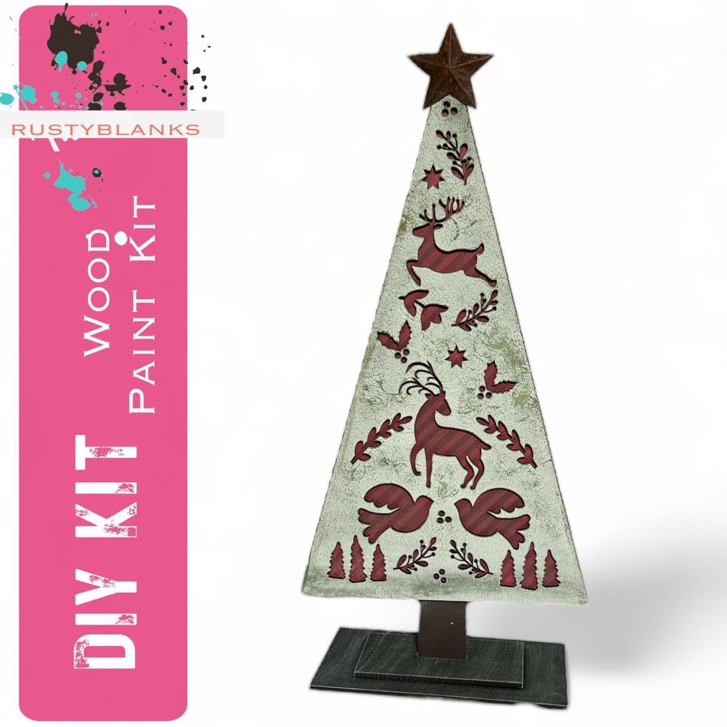 Christmas Tree DIY Wood Blanks Shelf Sitter Set of 3 , Handmade Holiday Decor - RusticFarmhouseDecor