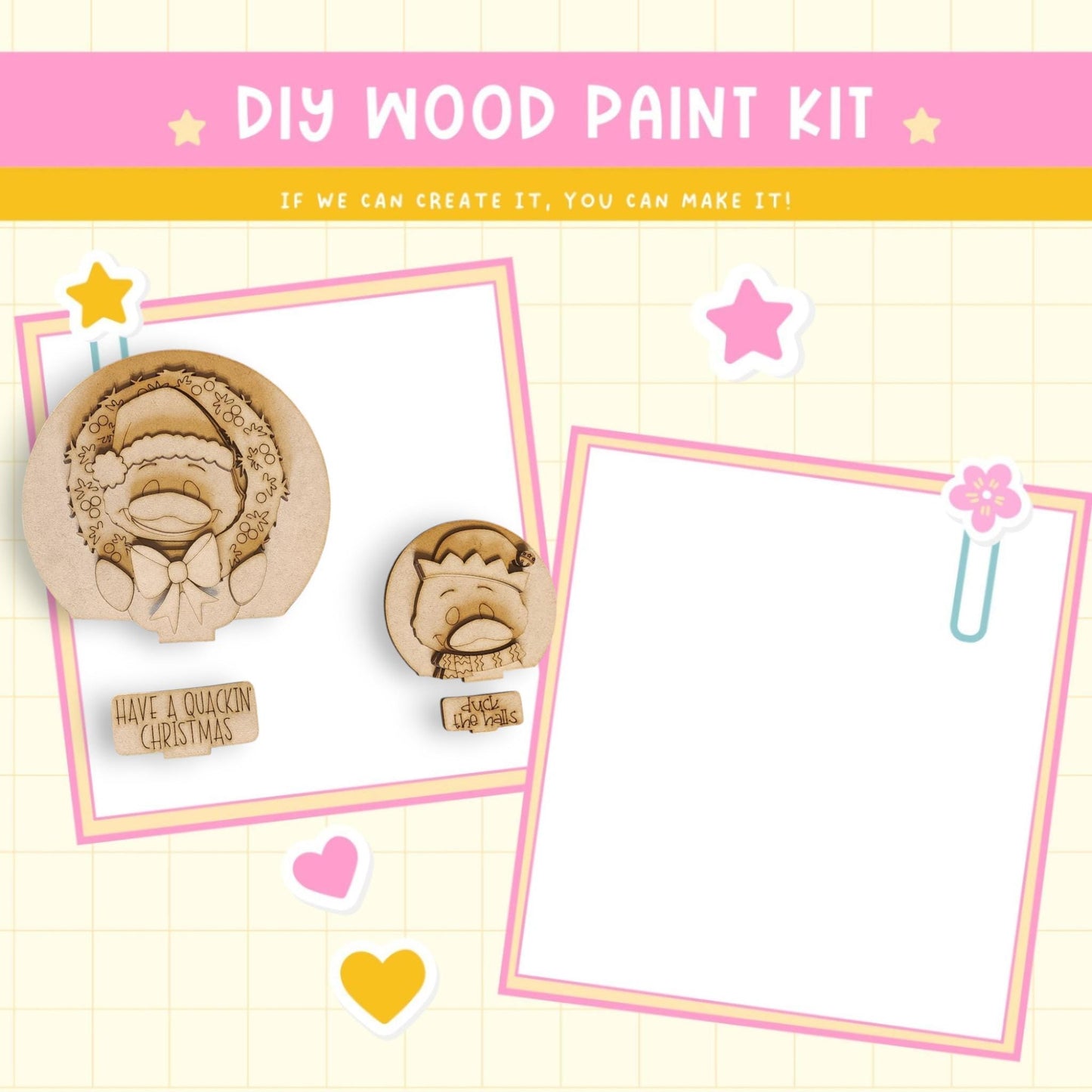 a wooden craft kit with a picture of a mushroom