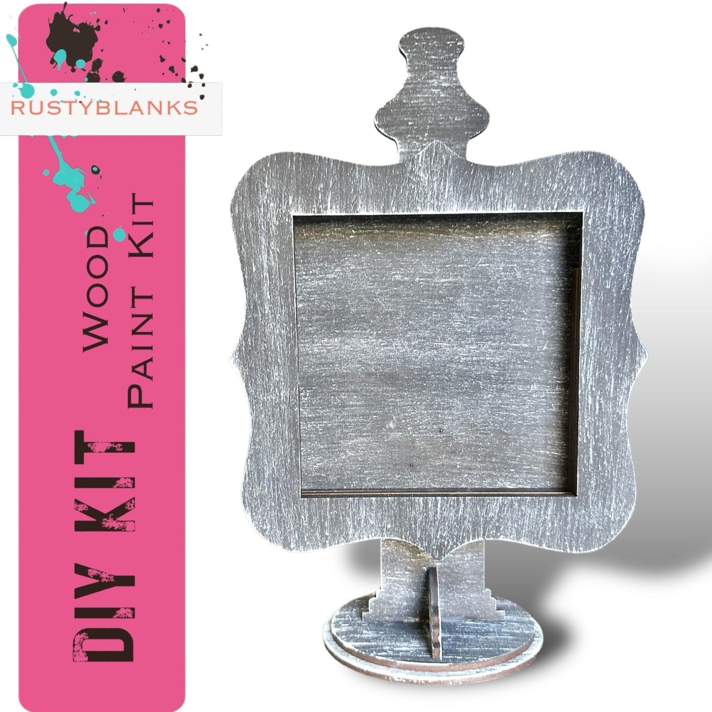 DIY Ladder Tile Pedestal Stand - Perfect for Tabletop or use as a Shelf Sitter - RusticFarmhouseDecor