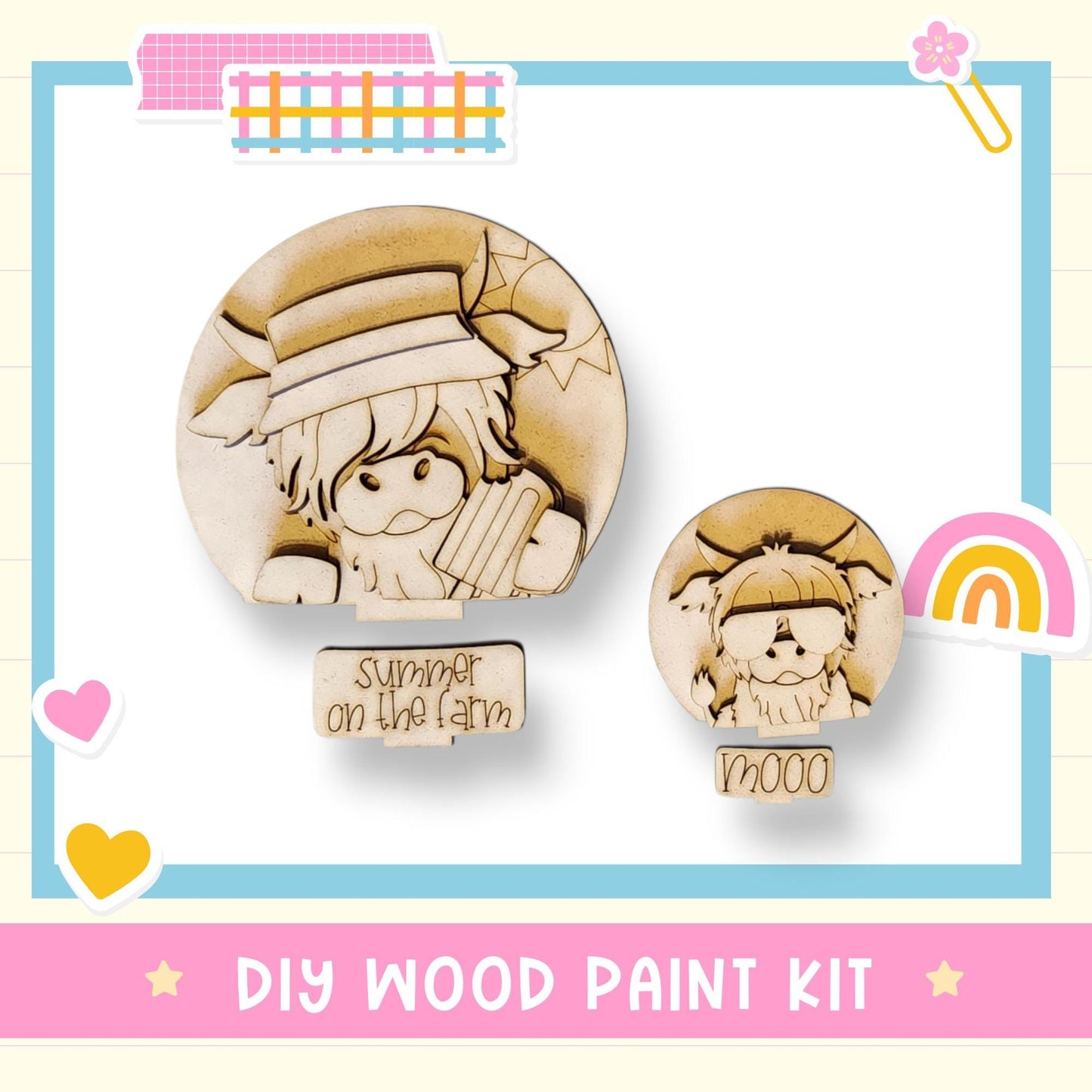 a picture of a wooden pin with a picture of a girl on it