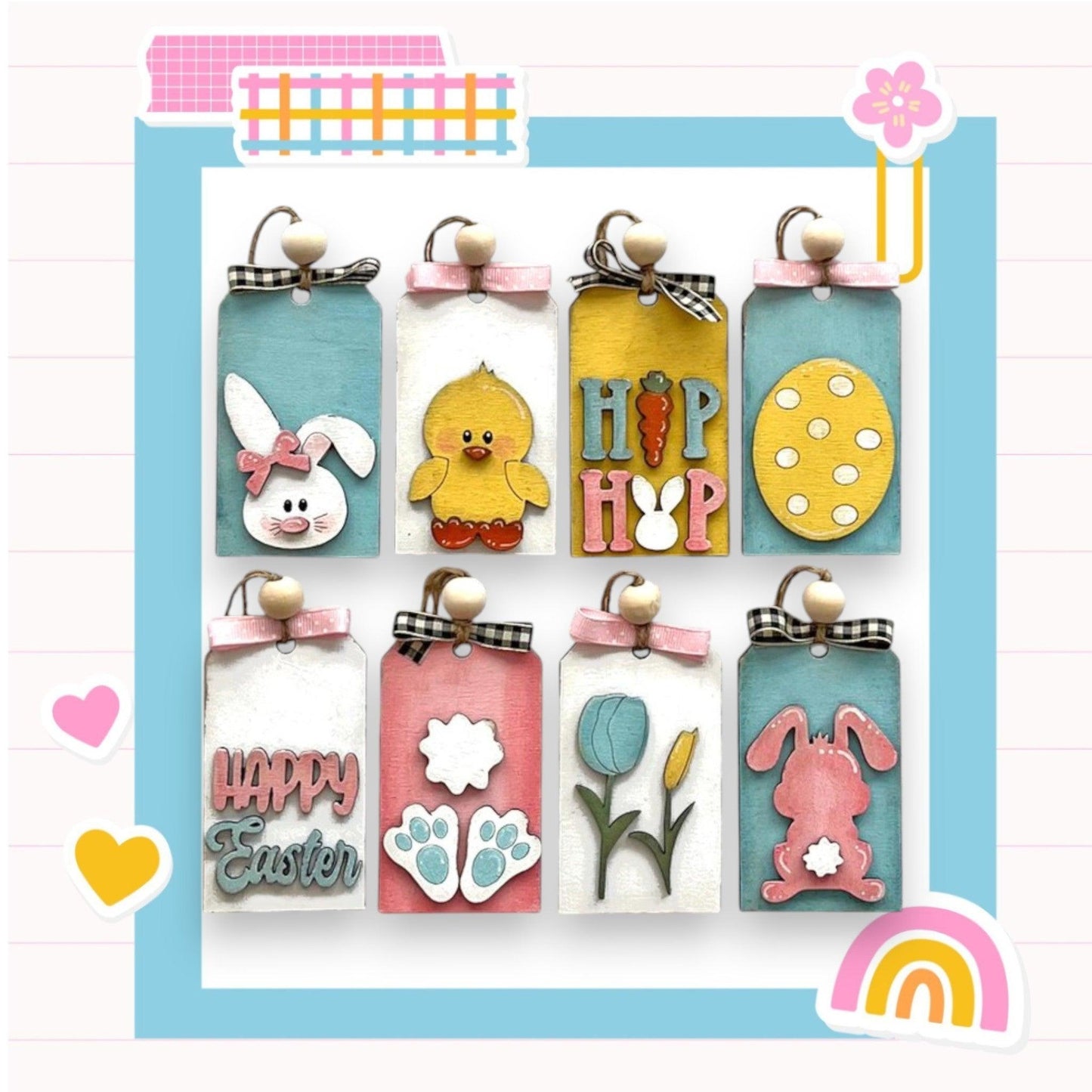 a bunch of tags that are on a wall