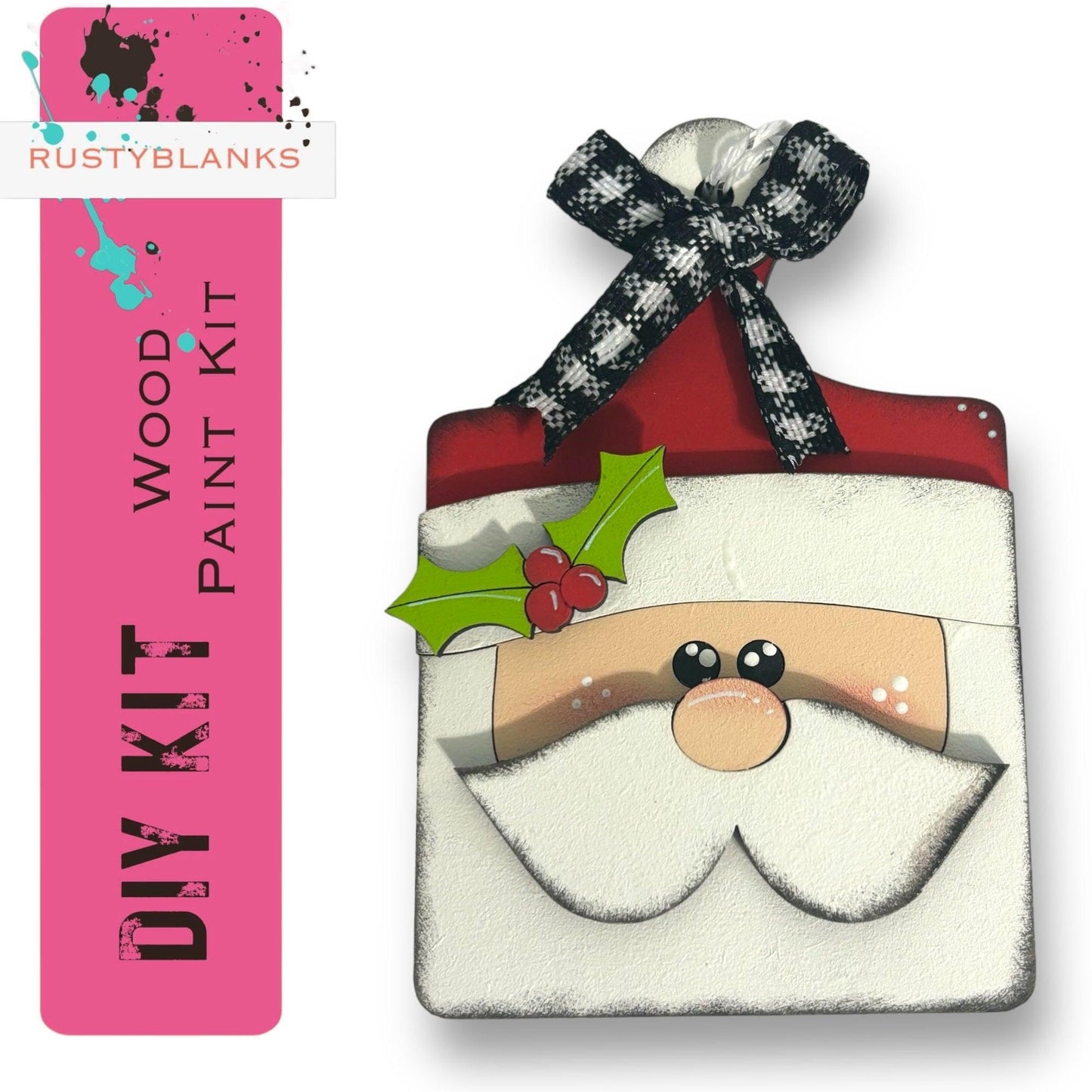 a christmas ornament with a santa clause on it