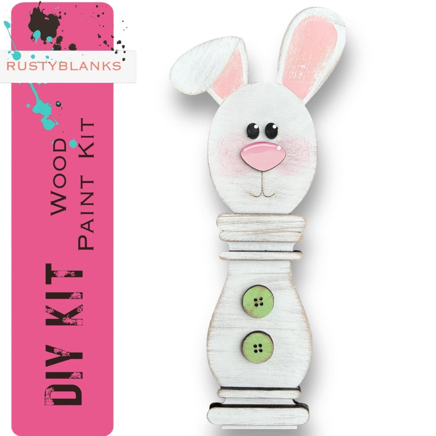 Easter Bunny Wood Spindles - RusticFarmhouseDecor