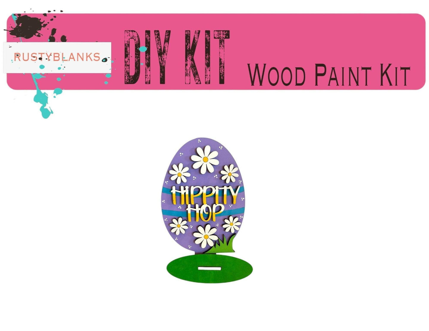 Easter Trio Shelf Sitter Sign DIY - Shelf Sitter - Bunny - Easter - Egg - Wood Cutout - DIY Craft Kit - RusticFarmhouseDecor