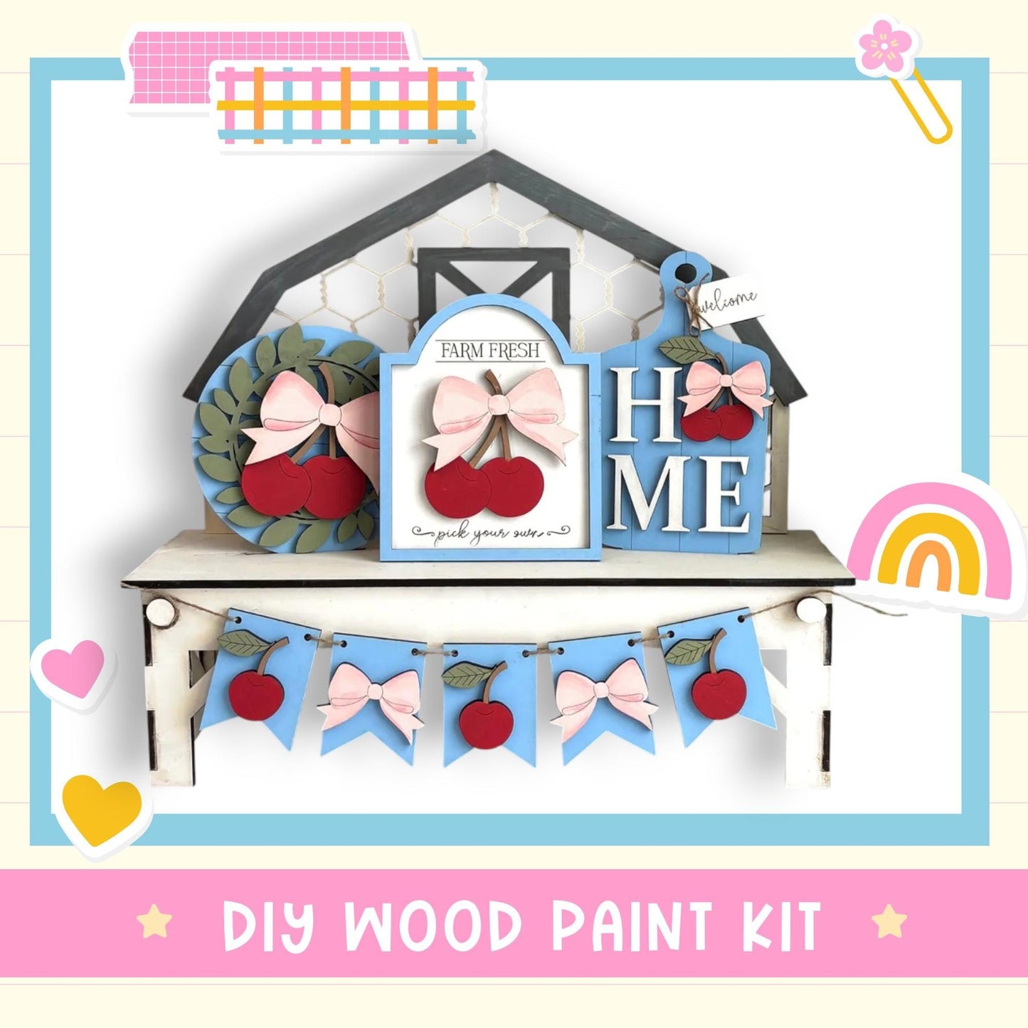 a picture of a house with some decorations on top of it