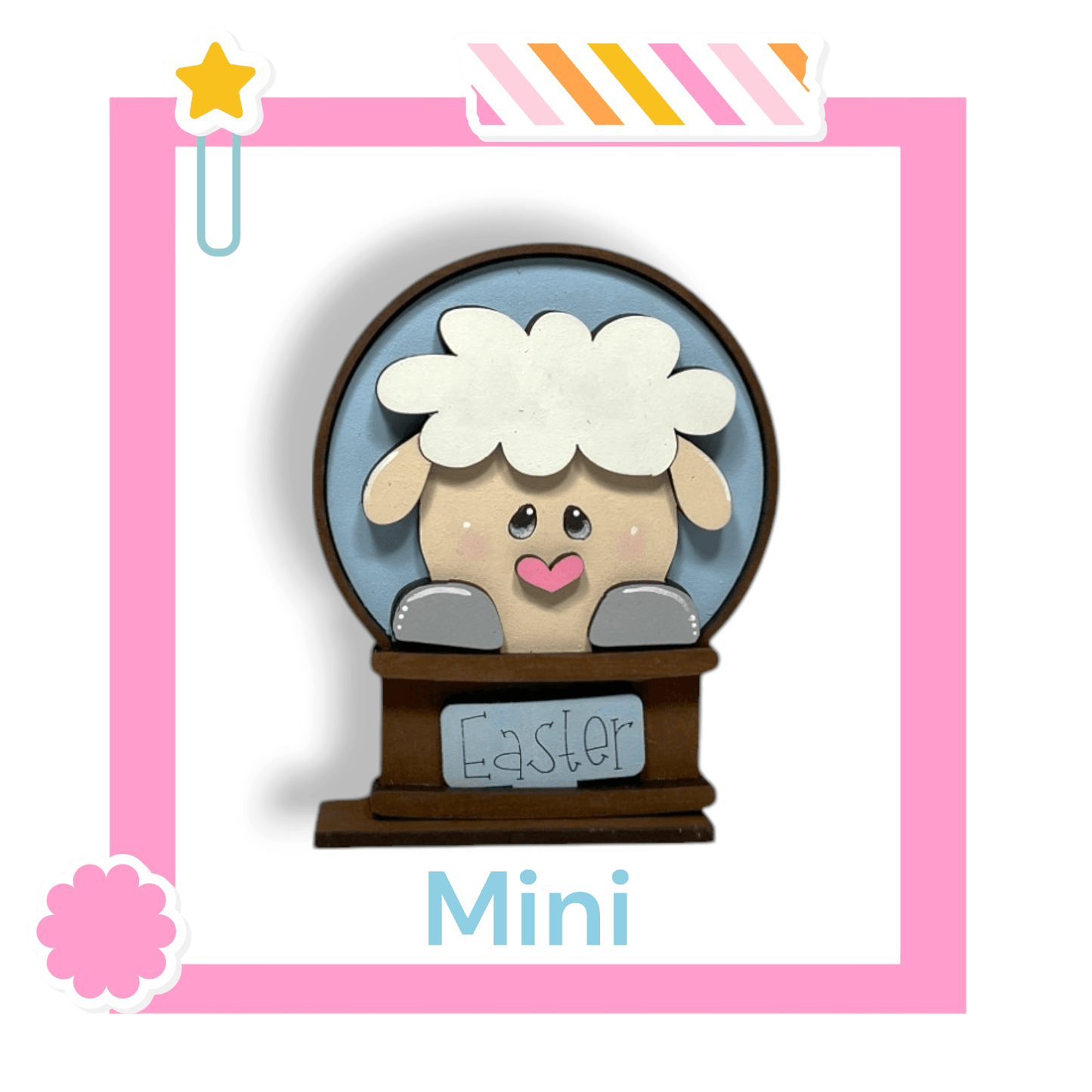 a picture of a sheep with a name on it