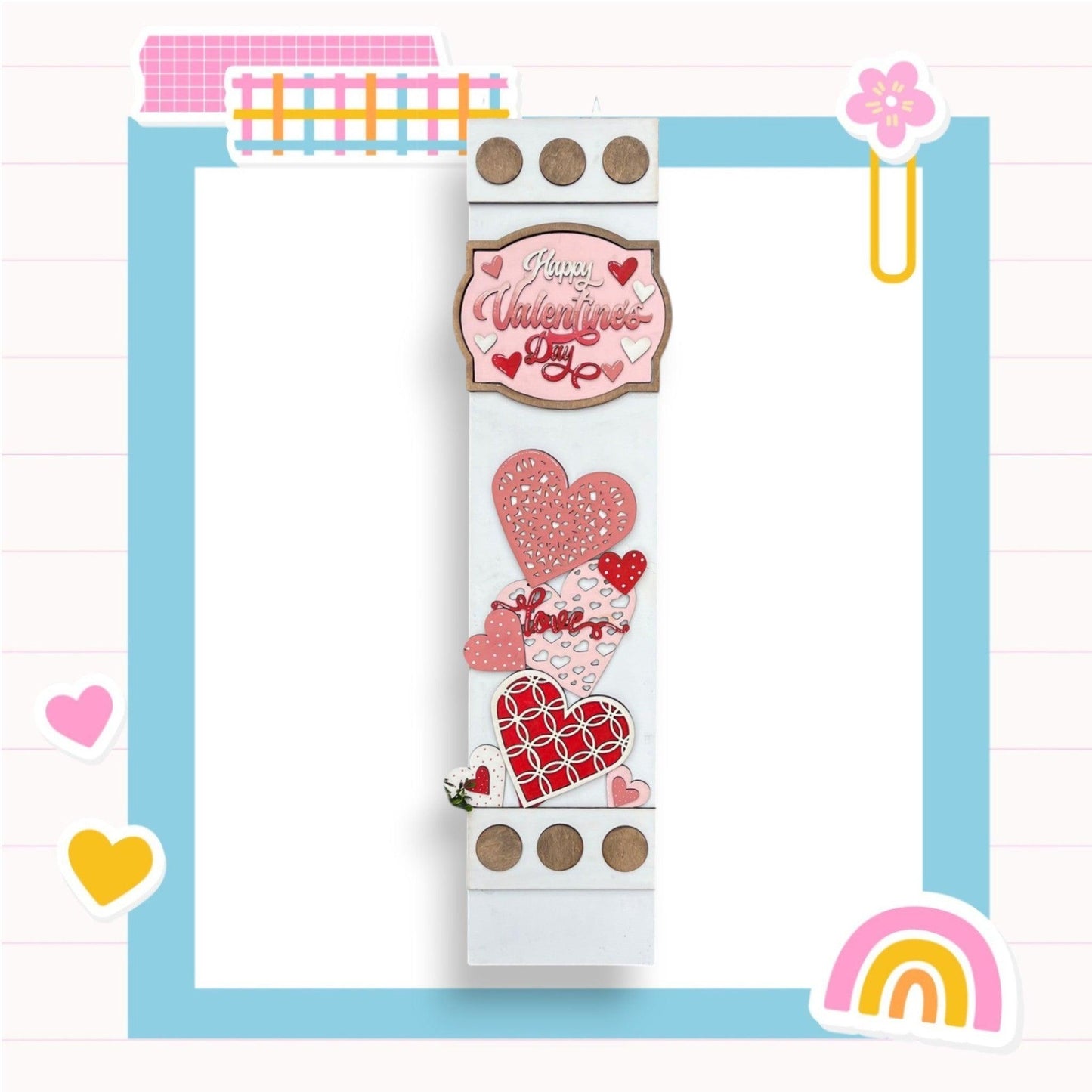 a picture of a white box with hearts on it