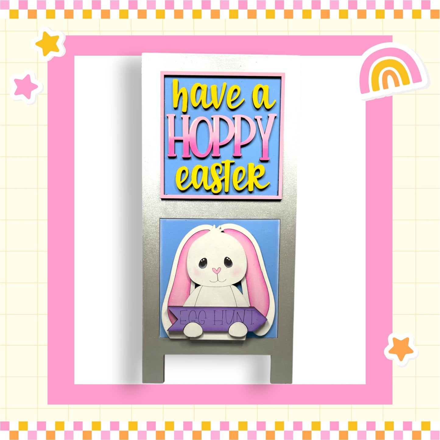 there is a picture of a happy easter bunny