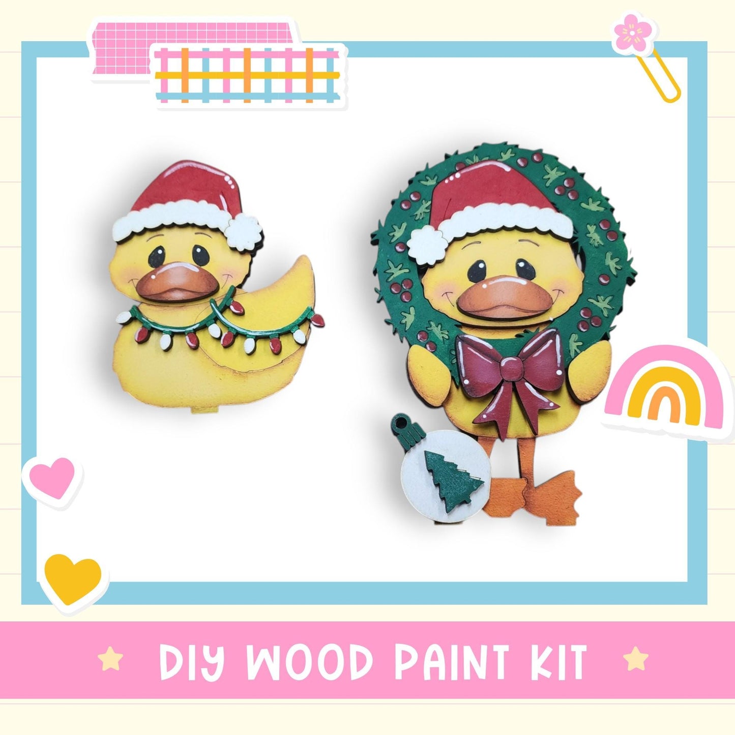 a couple of rubber ducks wearing christmas hats