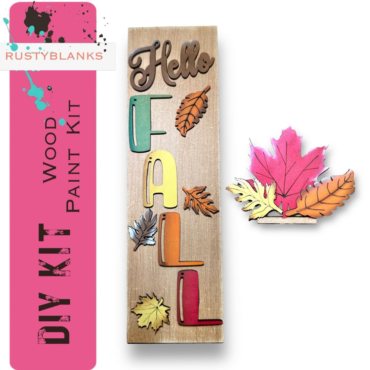 Hello Fall Insert for Mini Interchangeable Posts - RusticFarmhouseDecor