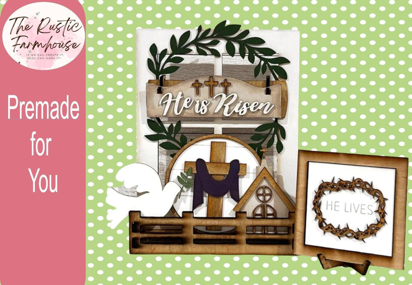 He is Risen Inserts, Easter inserts RusticFarmhouseDecor