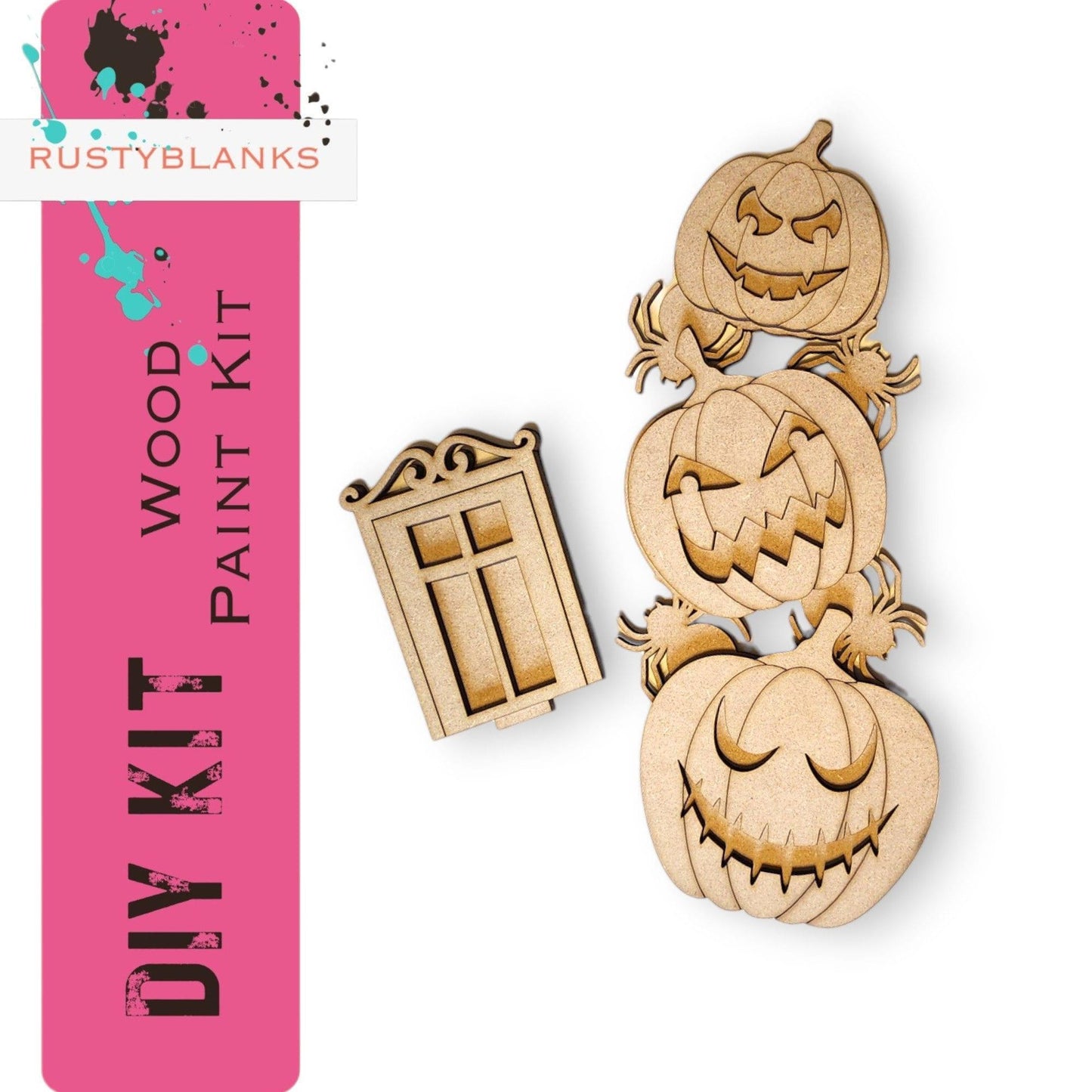 Jack-O-Lanterns Insert for our Interchangeable Birdhouse Post RusticFarmhouseDecor