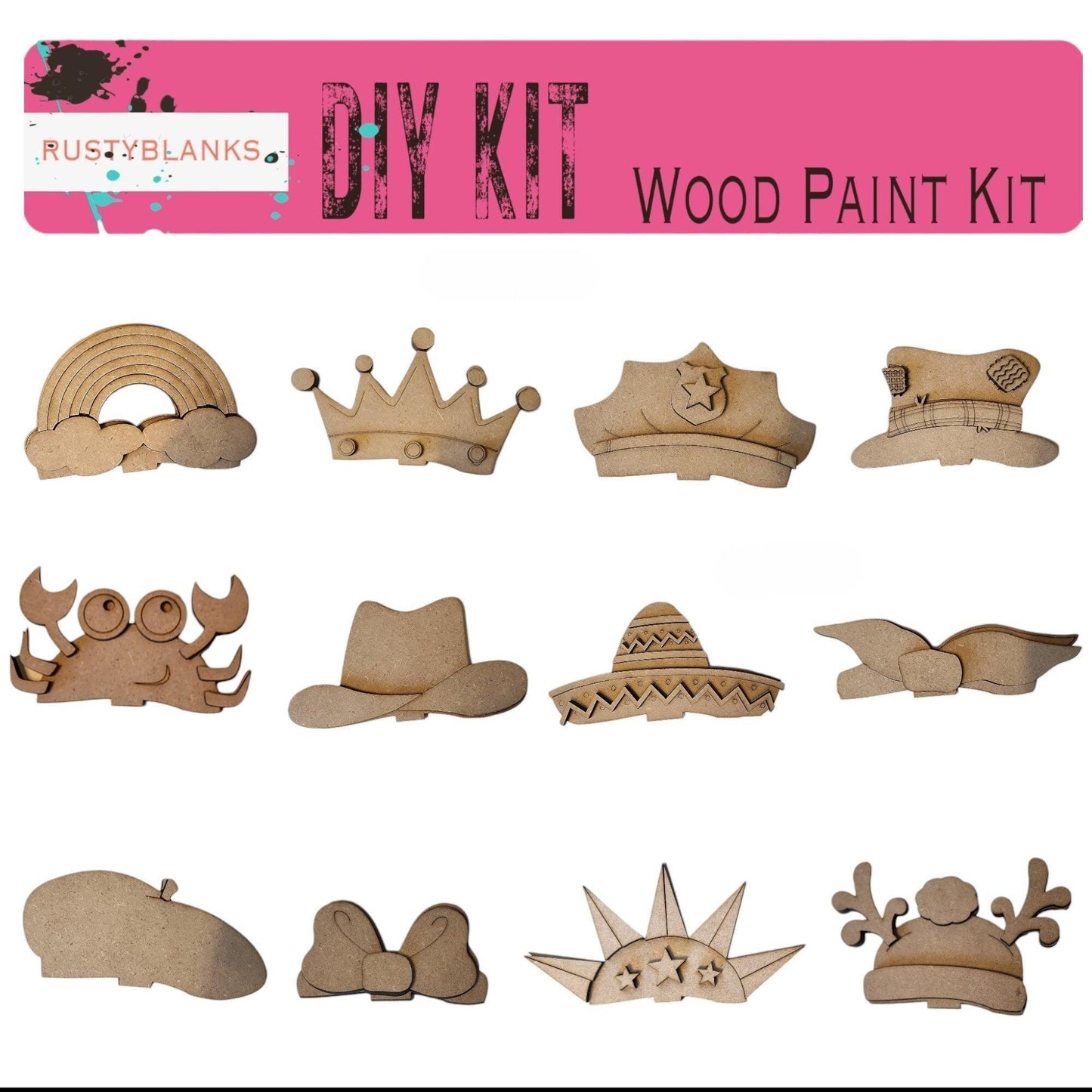 Interchangeable Animal Hats, Party Hats and Bows - RusticFarmhouseDecor