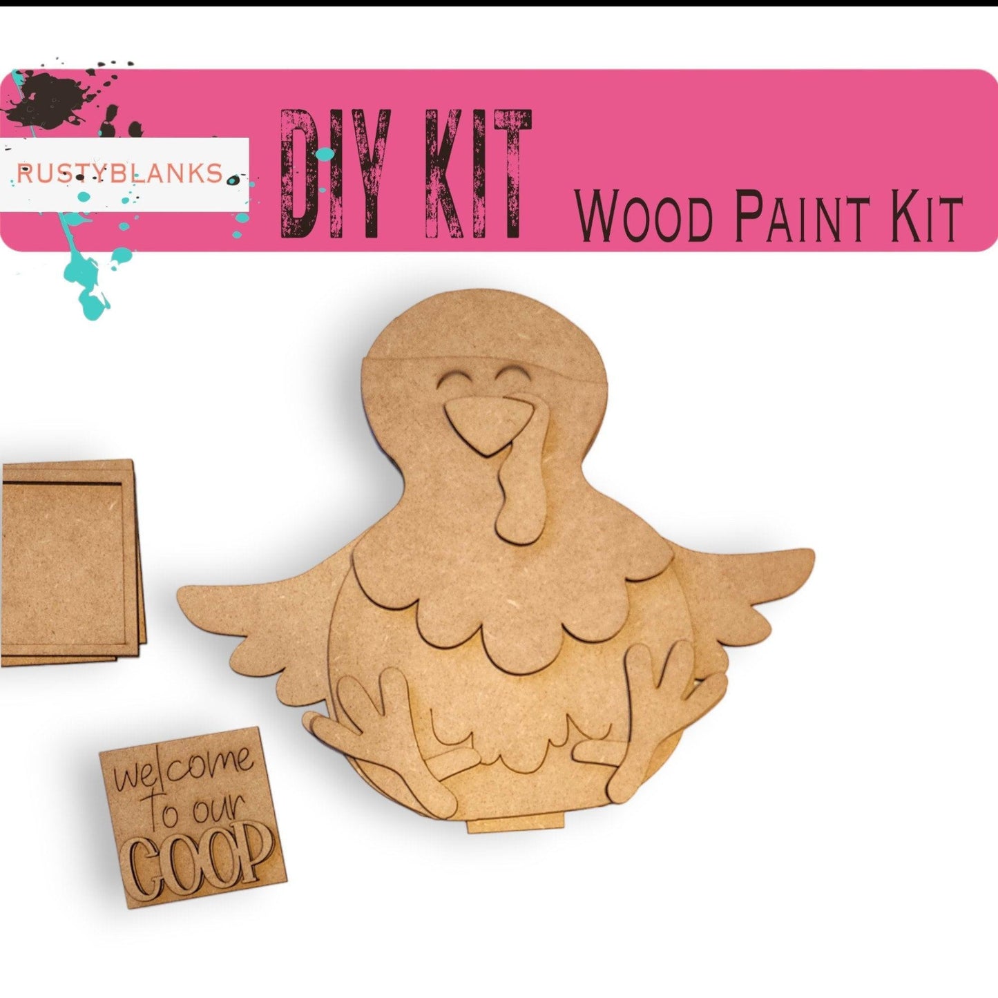 a picture of a wooden kit with a picture of a bird