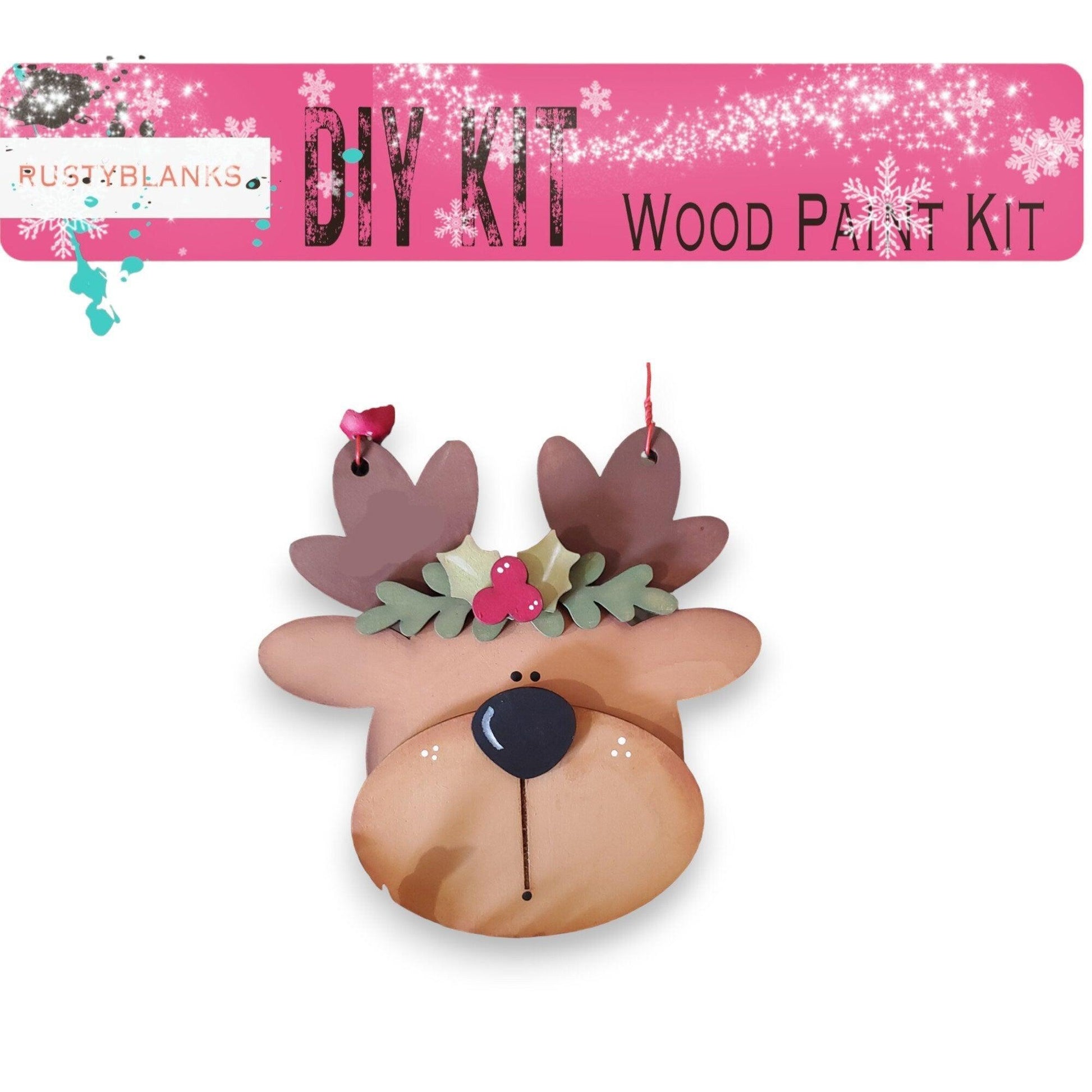 a picture of a deer with a flower crown on it's head