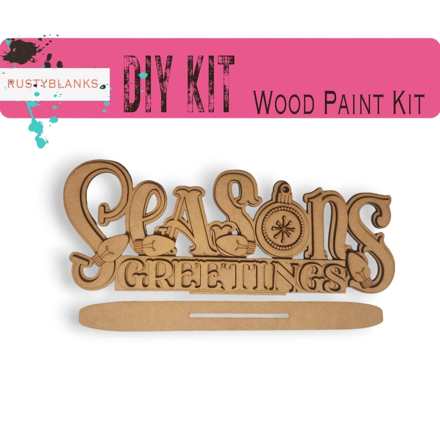 a wooden sign that says season's greetings