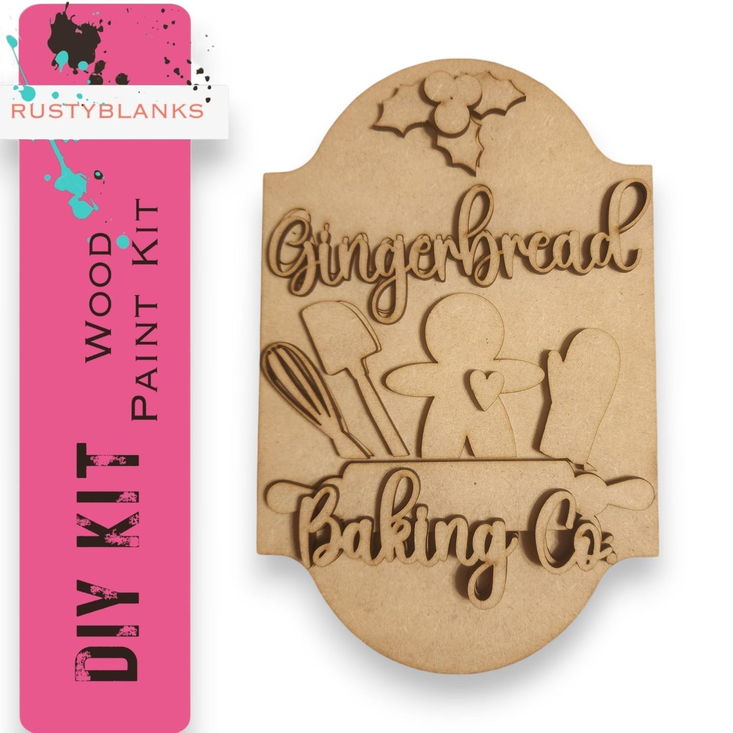 a wooden sign that says gingerbread baking co